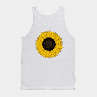 Sunflower Illustration Tank Top